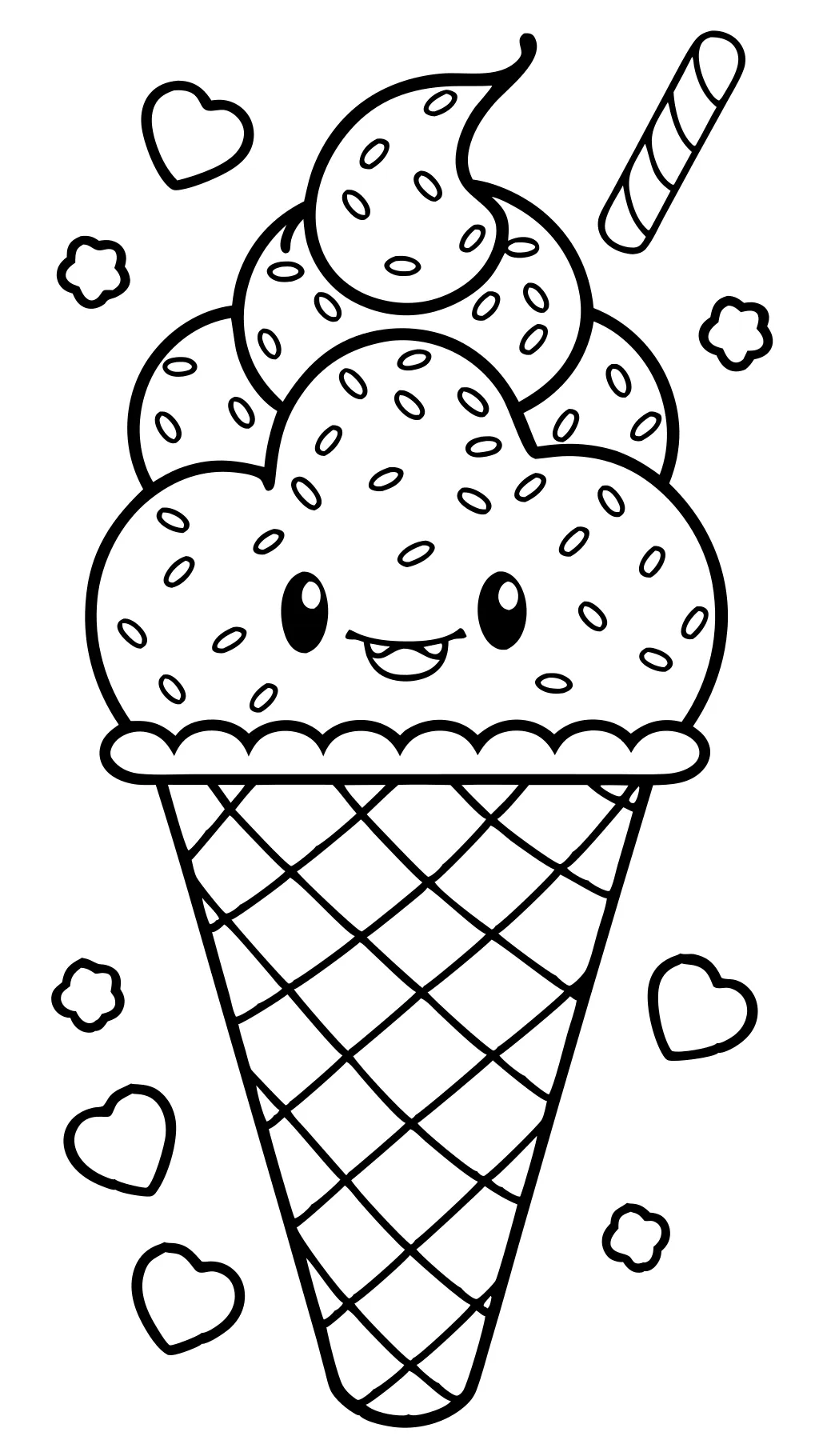 coloring pages of ice cream cones